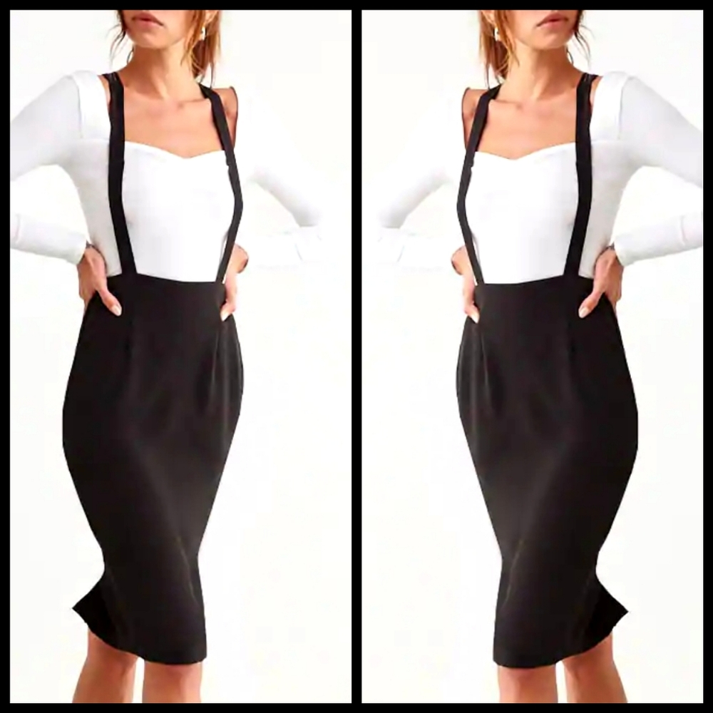 Pencil Skirt w Suspenders - Picture 2 of 2